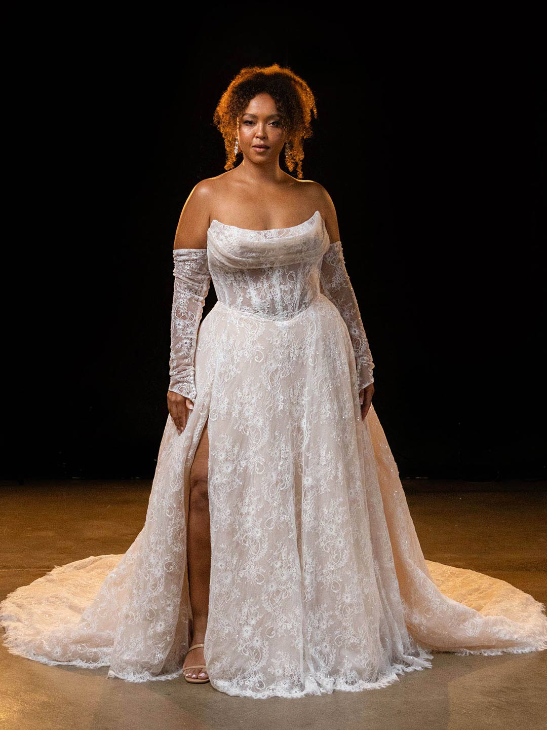 【sサイズ】JACQUARD HEPBURN DRESS ivory HEPBURN Wedding Dress - Evie Young Bridal